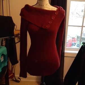 Red long sweater
